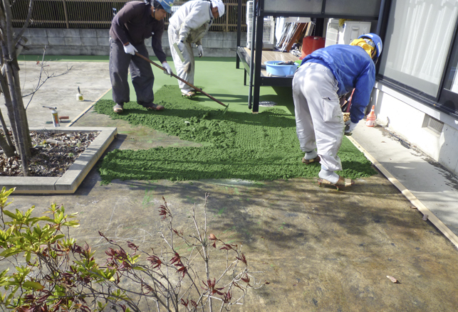 T様邸カラー舗装工事（アフター）